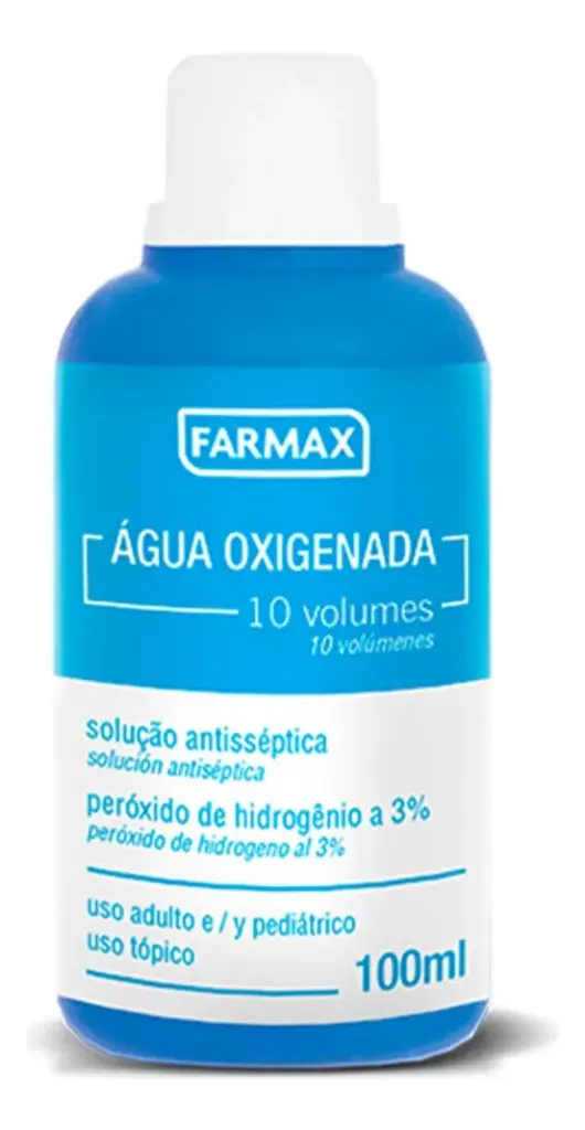 Água Oxigenada 10 Volumes (3%) – Uso Agrícola e Hidropônico – 100 ml
